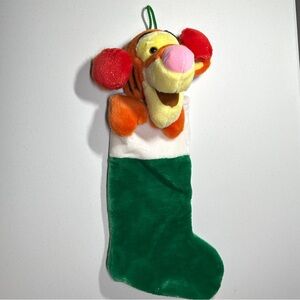 Vintage Tigger With Earmuffs Plush Christmas Stocking Walt Disney